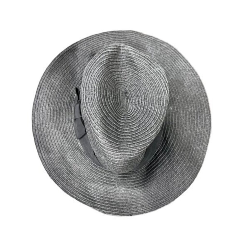 Forever 21 Black Wide Brim Sun Hat Bow Floppy Brim Beach Pool Travel Vacation - Picture 10 of 10